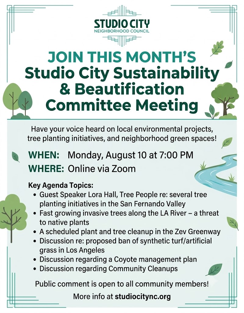 Monday:   Sustainability Committee Meeting